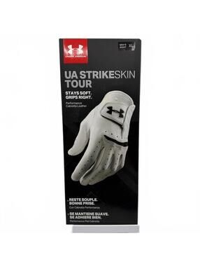 Under Armour UA Strikeskin Tour Glove White Golf Glove - Size XL Right